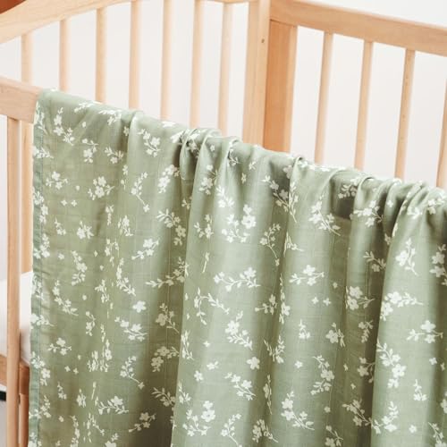 Image of 4 Set Muslin Swaddle Blankets Receiving Blanket for Newborn Baby | Boys, Girls Cute Soft Print Baby Towel Wrap 120x110cm Baby