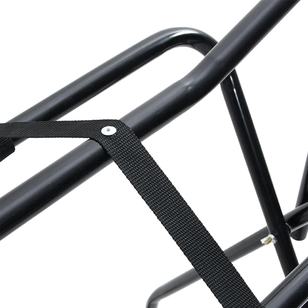 Homgoday Soporte Plegable para Silla de Montar - Estructura de Hierro, Espacio Amplio, Negro, 68x52x96 cm