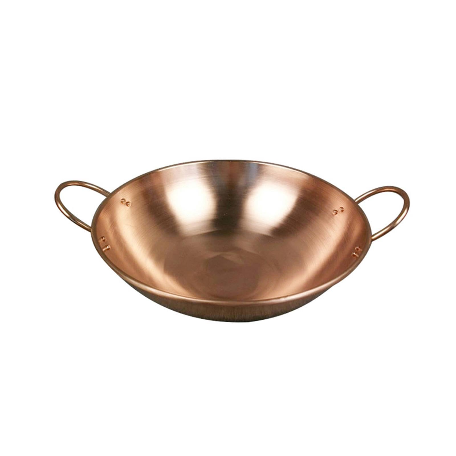 Topf aus reinem Kupfer ohne Deckel, schöne Form, Bratpfanne, Schmorpfanne, Kupfer-Kochgeschirr, 28 cm