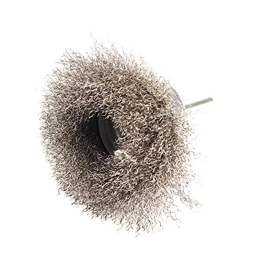 Image of 5Pack 2 inch Dia 0.0059In Crimped Wire Cup Brush Wire Drill Brush Set for Power Drill for Metal, Removal of Rust Corrosion Paint (Wire Dia 0.15mm)