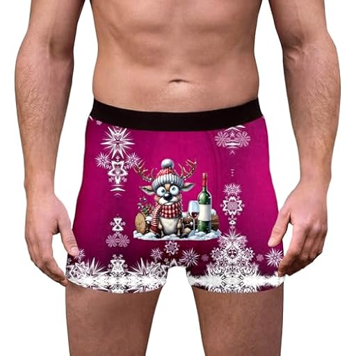 Vhersily Calzoncillos tipo bóxer para hombre, divertidos, con diseño de cabeza de ciervo, para carnaval, Halloween, cumpleaños, fiestas temáticas de cosplay, morado, L | Ya disponible en tu tienda friki favorita! En mundofriki.es!