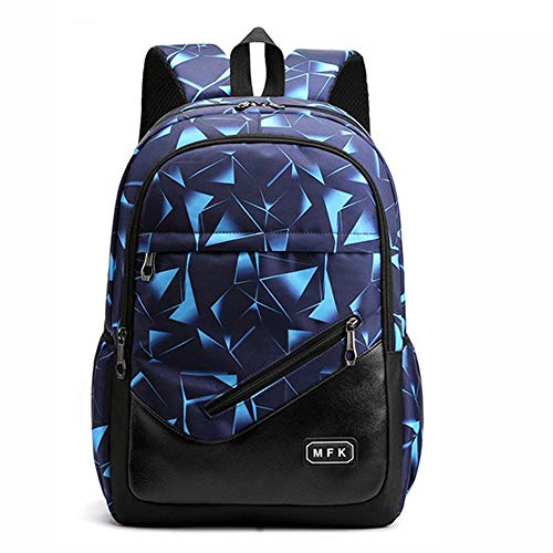 Mochila multifuncional de tela Oxford azul resistente al agua