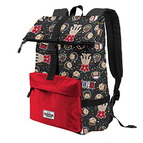 Stranger Things 8 bits Mochila Flap