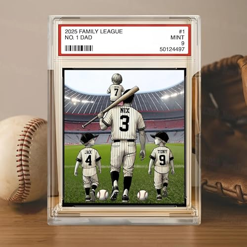 Personalized Dad Baseball Card Acrylic Block Customized Baseball Trading Card Dad Gifts Baseballs Fathers Days Fathers Day Baseballs Cards For Dads Fathers Day 2025