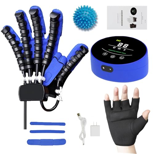 XNKLPY Guantes Mejorados para RehabilitacióN De ApoplejíA Dispositivo De Fisioterapia Avanzada con Modo Espejo Y Ejercicios para Dedos para ParáLisis De La Mano(Size:Mano Izquierda XXL,Color:B)