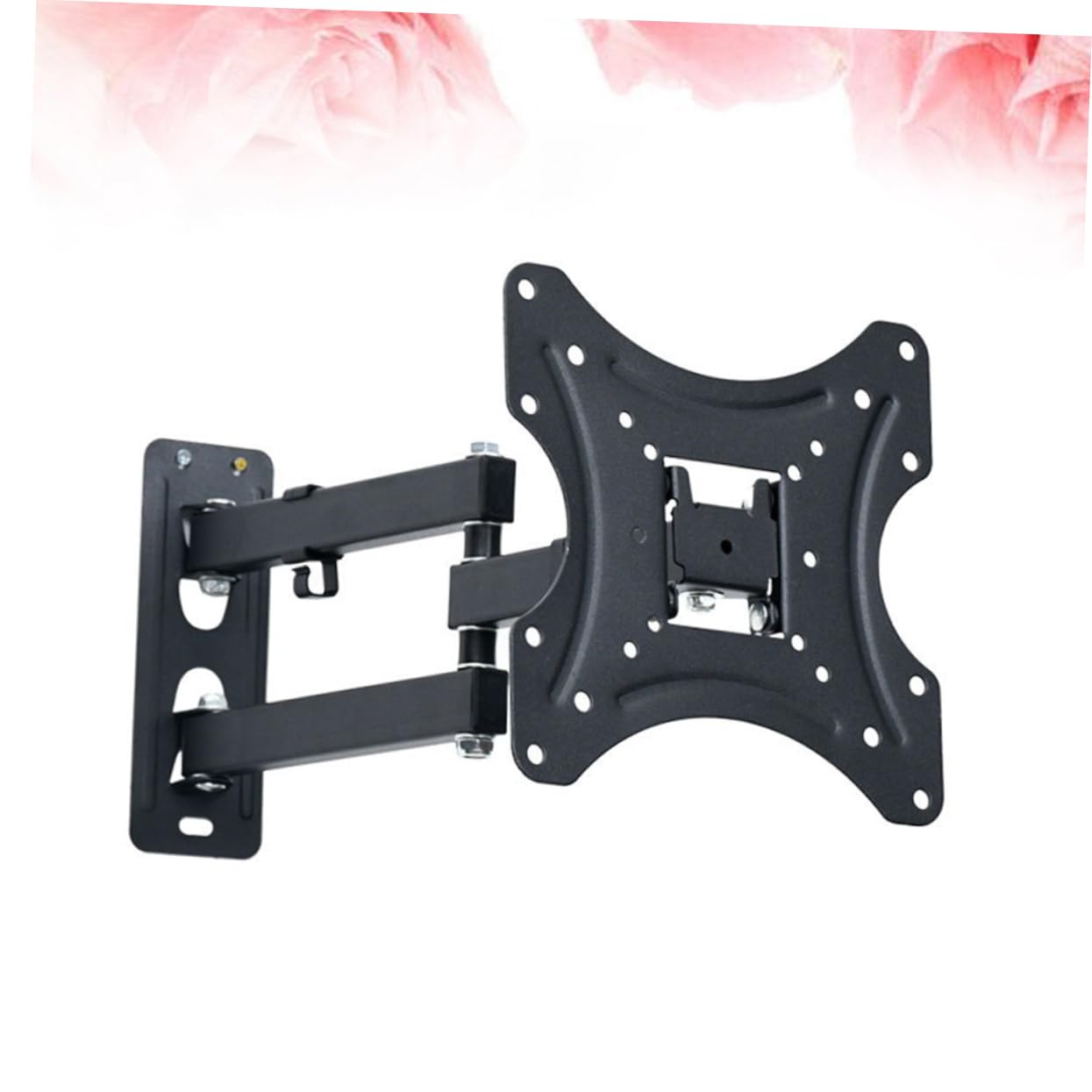 Staffa Tv Lcd 23-42 Pollici in Acciaio Regolabile e Rotante | Modello Nero, per Tv LED Lcd Domestiche, con Livella Integrata, Supporto a Parete per Schermi 26-42