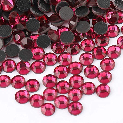 Crystal Hotfix Rhinestone,Machine Cut Stone 288pcs/pkg (Fuchsia,SS30/6mm), SS30/6mm/288pcs