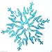 12 Blue Snowflake Flower Iron on Glitter Fabric transfer applique 2 inch