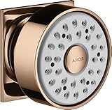 65 mm große Seitenbrause hansgrohe Seitenbrause 1 jet Rosette eckig; Farbe: Polished Red Gold