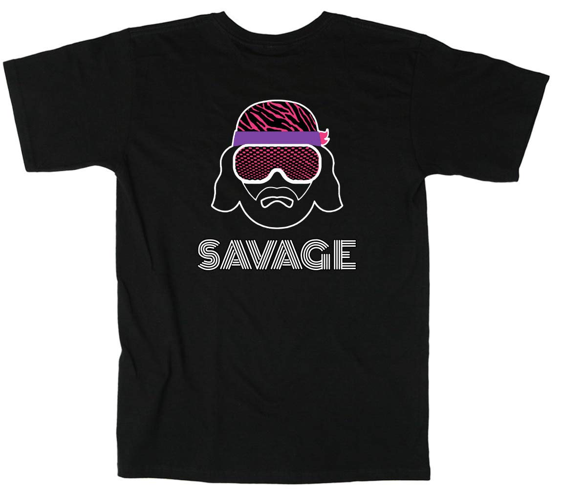 Prospect ShirtsBlack Macho Man Savage Face T-Shirt