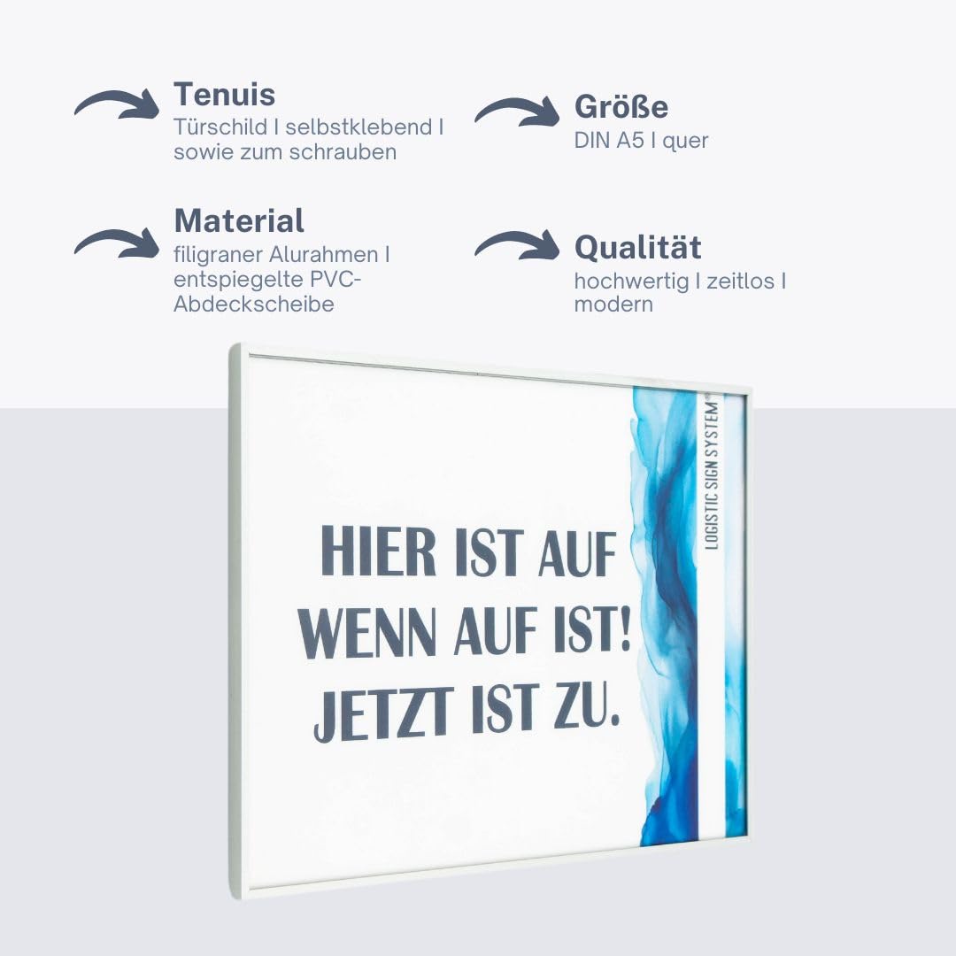 Türschild Tenuis DIN A5 quer Büro