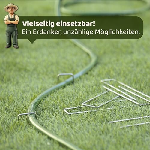 SeedPal Erdanker aus Stahl (50 Stück) - Verzinkt - 150 x 30 mm, Ø 3 mm – Ansicht 6