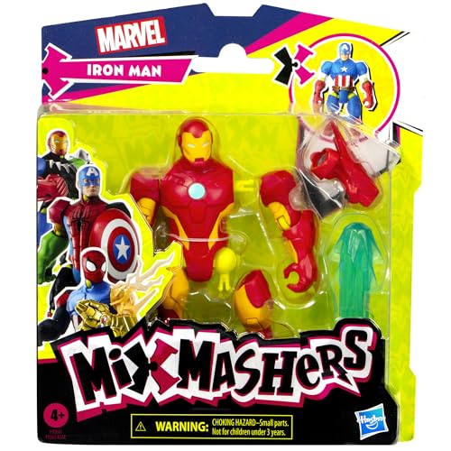 Avengers MixMashers Marvel Iron Mix-and-Match Action-Figur & Accessoires, Rot/Ausflug, Einfarbig (Getaway Solids) – Ansicht 2