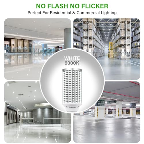 Ampoule LED Maïs E27 E40 60W DragonLight 7200lm Éclairage Intérieur 6000K Lot de 2