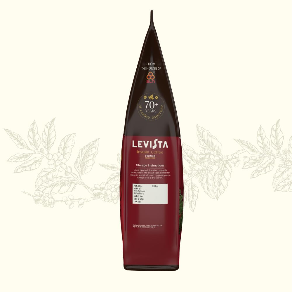Levista Pochette de café instantané de qualité supérieure de 200 g