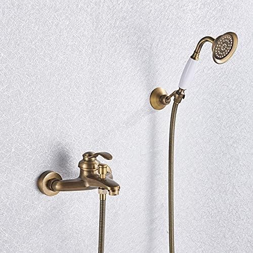 Robinet de douche noir mat et mitigeur mural avec douchette ABS - 2