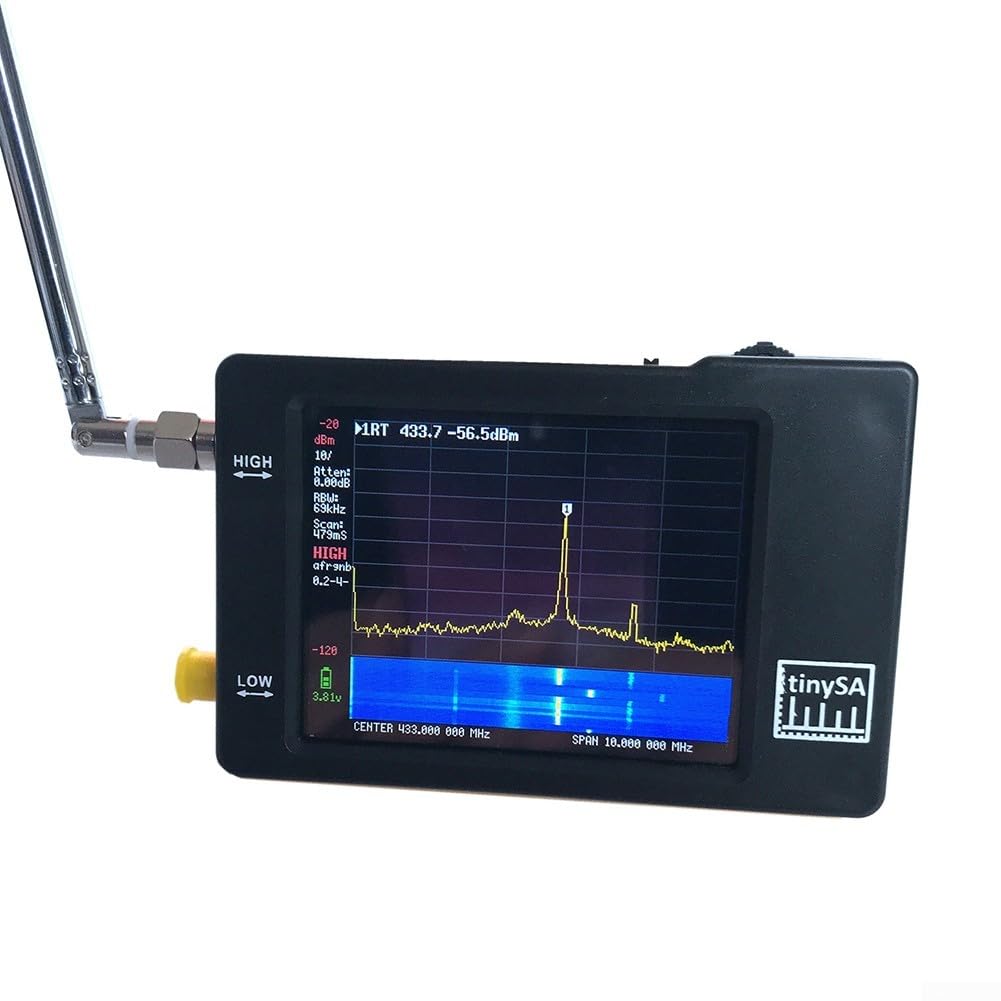 Analizador portátil del espectro del RF con el diseño compacto y la pantalla táctil Analizador del espectro del PDA de la pantalla táctil de 2.8 pulgadas pequeño analizador del espectro generador del