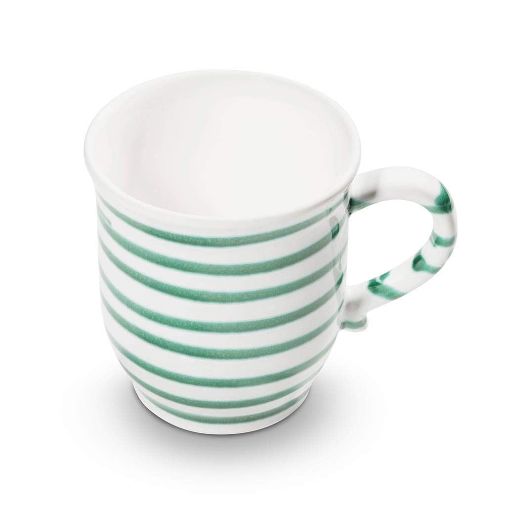 GMUNDNER KERAMIK Schokotasse, Volumen: 300 ml, Grüngeflammt, handgemachte Keramik aus Österreich