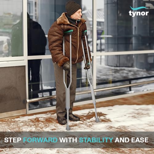 Image of Tynor Auxiliary Crutch, Silver, Small, 1 Pair