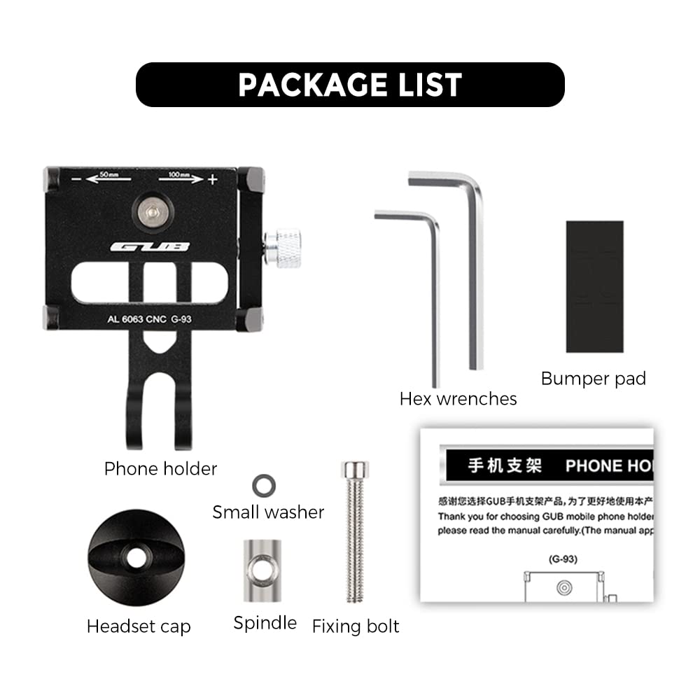 Soporte Universal para Teléfono Móvil de Bicicleta y Moto - Ajustable 3,7-7,2 Pulgadas, Aluminio, para Mountain Bike