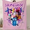 Huntrix Blanket – Demon Hunters Movie Graphic Throw Blanket, Fantasy Anime Film Bedding, Kpop Concert Gift, Korean Girl Cozy Throw 30"X40"