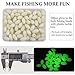 FUSIGO Fishing Glow Beads Assorted, 100pcs Luminous Fishing Beads Oval Plastic Beads Glow in Dark Fish Attractants Beads for Rigging Tackle (100pcs White)