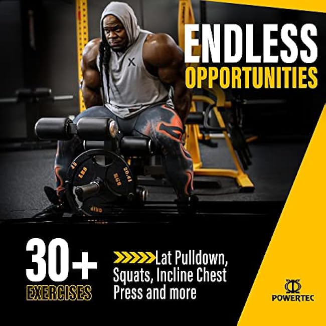 Powertec Fitness Workbench LeverSystem - Workout Bench, 500 LB Weight Capacity - Gym Equipment for Home - Adjustable Full Body Workout Machine