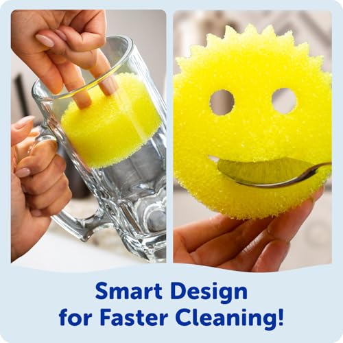 Scrub Daddy Color Sponges - Scratch-Free Multipurpose Dish Sponges for Kitchen, Bathroom & Household Cleaning - Made with BPA-Free Polymer Foam (3 Count) - Image 5