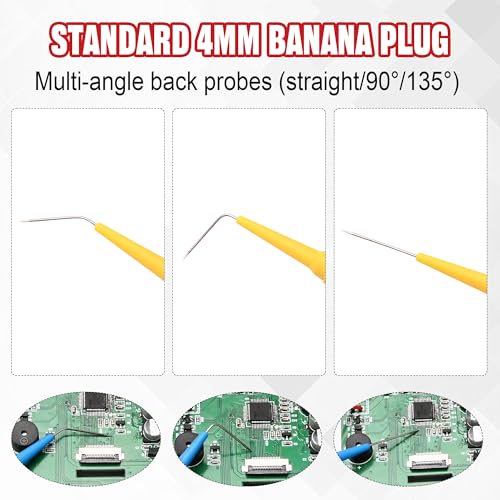 Image of 30pcs Back Probe Kit, Multimeter Back Probe Pins with Test Leads and Banana Plug to Copper Alligator Clips, Automotive Electrical Circuit Diagnostic Tool Set for Car Repair