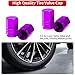License Plate Frames Stainless Steel 2 Pack,License Plate Holders,Universal US Car License Plate Covers with Tire Valve Stem Caps and Decal Purple