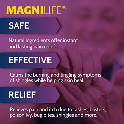 Image of MagniLife Pain & Itch Relief After Shingles Gel, 1.8 Oz, Medicine for Shingles Pain, Poison Ivy, Bug Bites & Itchy Skin, Fast-Acting Pain Reliever with Aloe & Witch Hazel