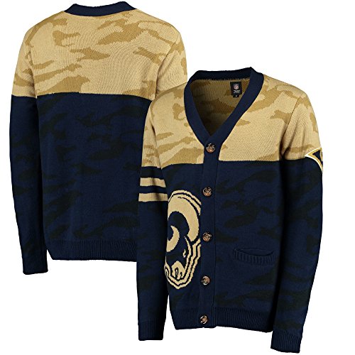 FOCO Los Angeles Rams Camouflage Cardigan - Mens Large