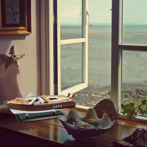 Home Decor Sailingstory Sailingstory Wooden Model Boat Riva Aquarama Speedboat 1/20 Scale Replica Runabout Boat Model Decoration thumb #4