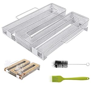 Kaltrauchgenerator aus Edelstahl, Sparbrand Kaltraucherzeuger zum Kalträuchern, Cold Smoke Generator, Food Smoker, Meat Smoker für Kugelgrill, BBQ