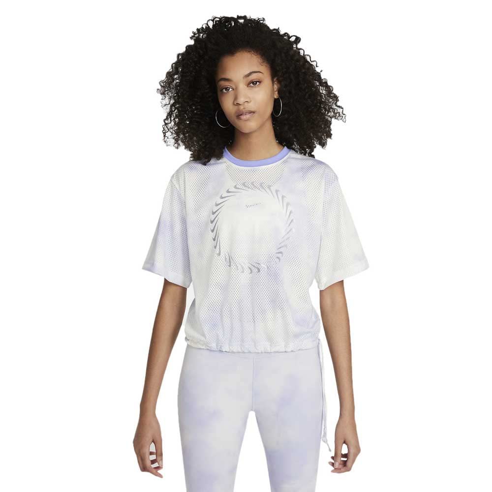 Nike W NSW ICN Clsh SS Top Mesh AOP T-Shirt für Damen, T-Shirt, CZ9324-569, CZ9324-569 X-Small