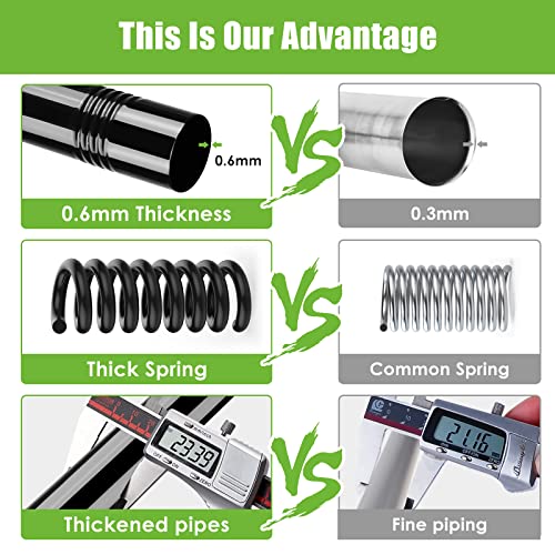 AIZESI Tension Rods for Curtains 28 to 48Inch(70-130cm:22mm) Black Extendable Curtain Poles,Shower Curtain Pole Spring Tension Rod No Drill Adjustable Curtain Rod for Clothes Windows,Bathroom - Image 2