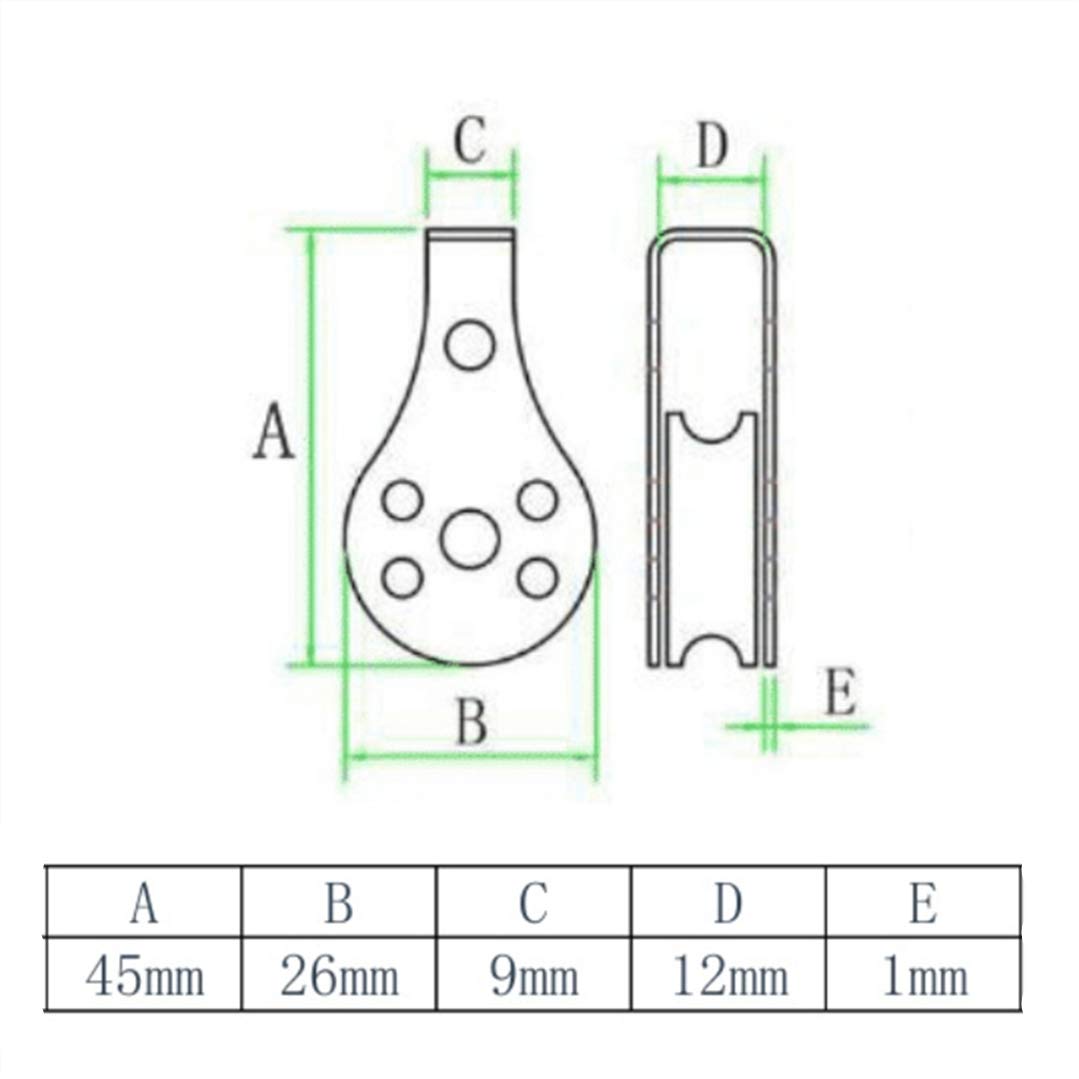 Poulie De Voile En Acier Inoxydable T316 - 35 Mm, Capacité De Charge élevée, Pour Marine Et Industrie