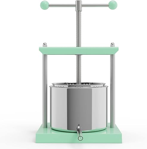 Miniatura 11 de Prensa manual EJWOX para tintura de queso, hierbas, frutas y vino - Máquina de prensa de acero inoxidable de 1.6 galones para jugo, verduras, vino,