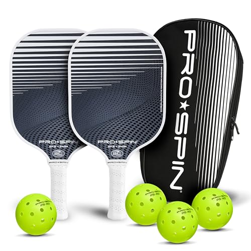 PRO SPIN Pickleball Paddles Set of 2 – USAPA Approved
