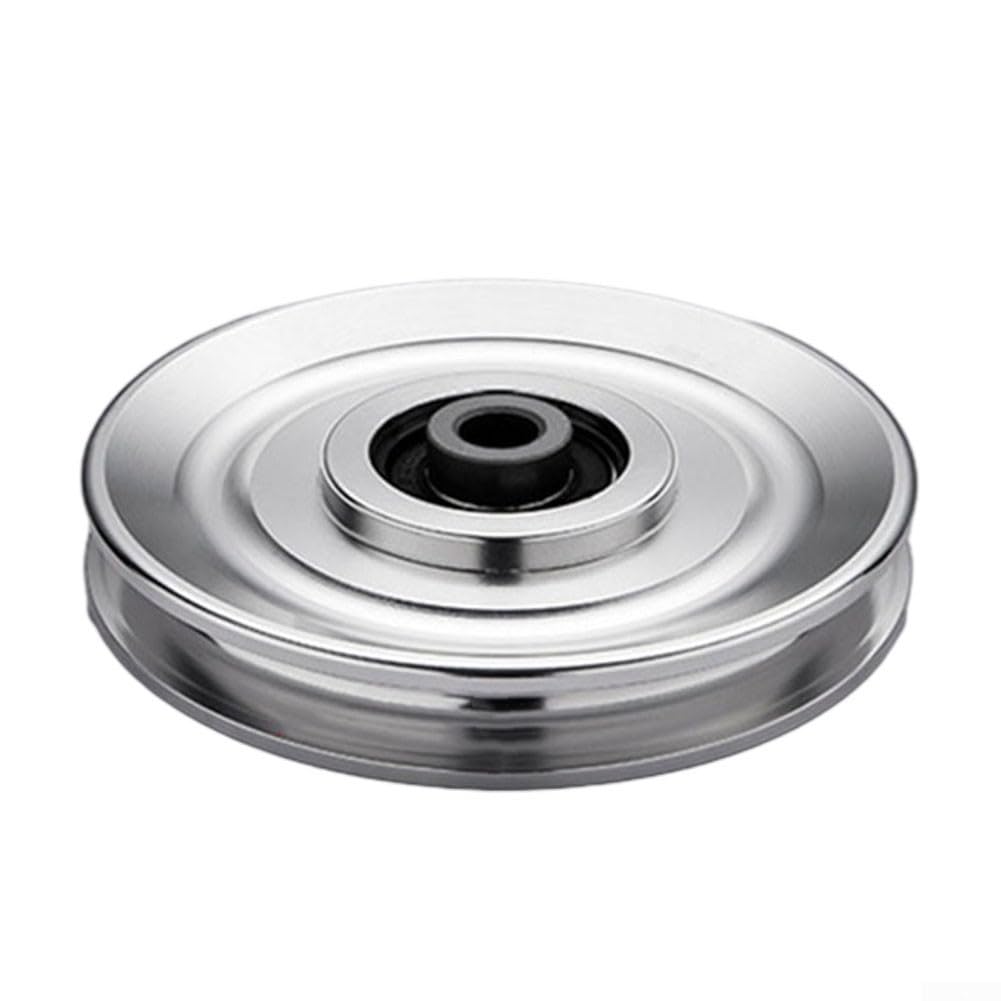 Aluminium-Legierung Seilrolle Rad 6202RS Lager Silent Roller für Fitness Riemenscheibe Block CNC-gefrästes Fitnessstudio Ersatzteil Silber 54-160 mm (152 mm)