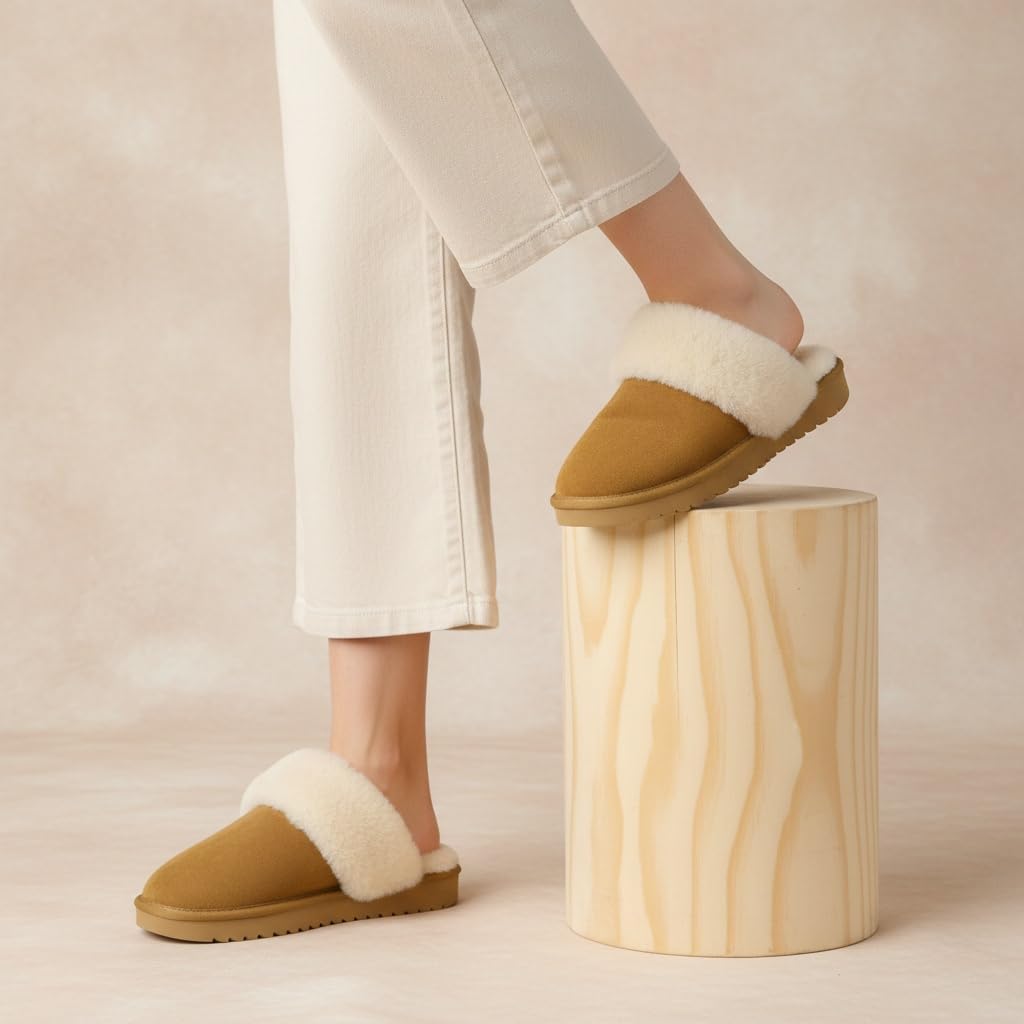 CUSHIONAIRE Hush Cozy Womens Slippers with Faux Fur Lining - Slip On Comfortable Mule House Slippers for Women Indoor and Outdoor - Image 7