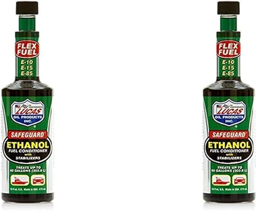 Lucas Oil 10576 Safeguard - Acondicionador de combustible de etanol con estabilizadores, 16 onzas (paquete de 2)