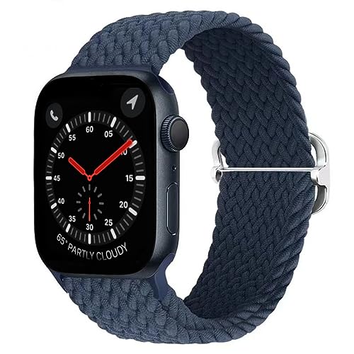 Image of Braided Band Compatible for Apple Watch Strap 38mm 40mm 41mm 42mm 44mm 45mm 46mm 49mm for Women Men, Nylon Elastic Wristbands for iWatch Series 10 9 8 7 6 SE 5 4 3 2 Ultra Ultra 2