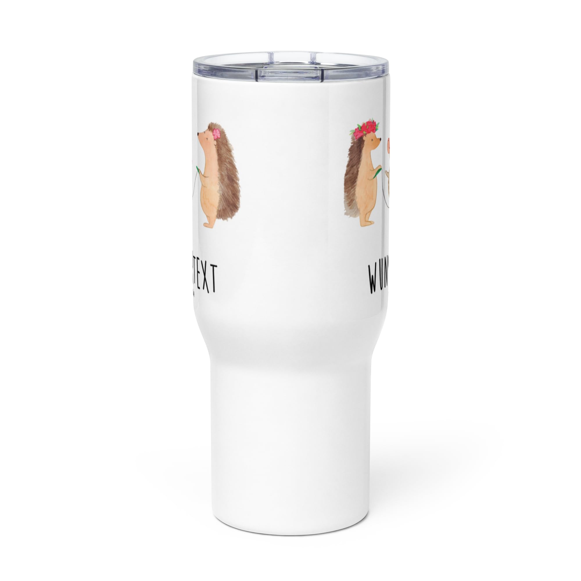 Mr. & Mrs. Panda Personalisierter XXL Thermobecher Igel Seilhüpfen - Personalisierte Geschenke, Reisebecher, PersonalisierteXL Reisetasse, Gute Laune, Maus, Kinder, Seilspringen, Kindergarten, XL