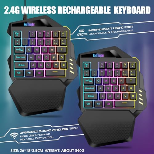 Teclado Gamer G60 Inalámbrico 2.4GHz RGB 40% miniatura 2
