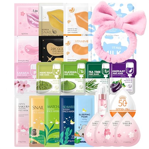 25PCS Gesichtsmasken Set Übernachtungsparty Mädchen -...