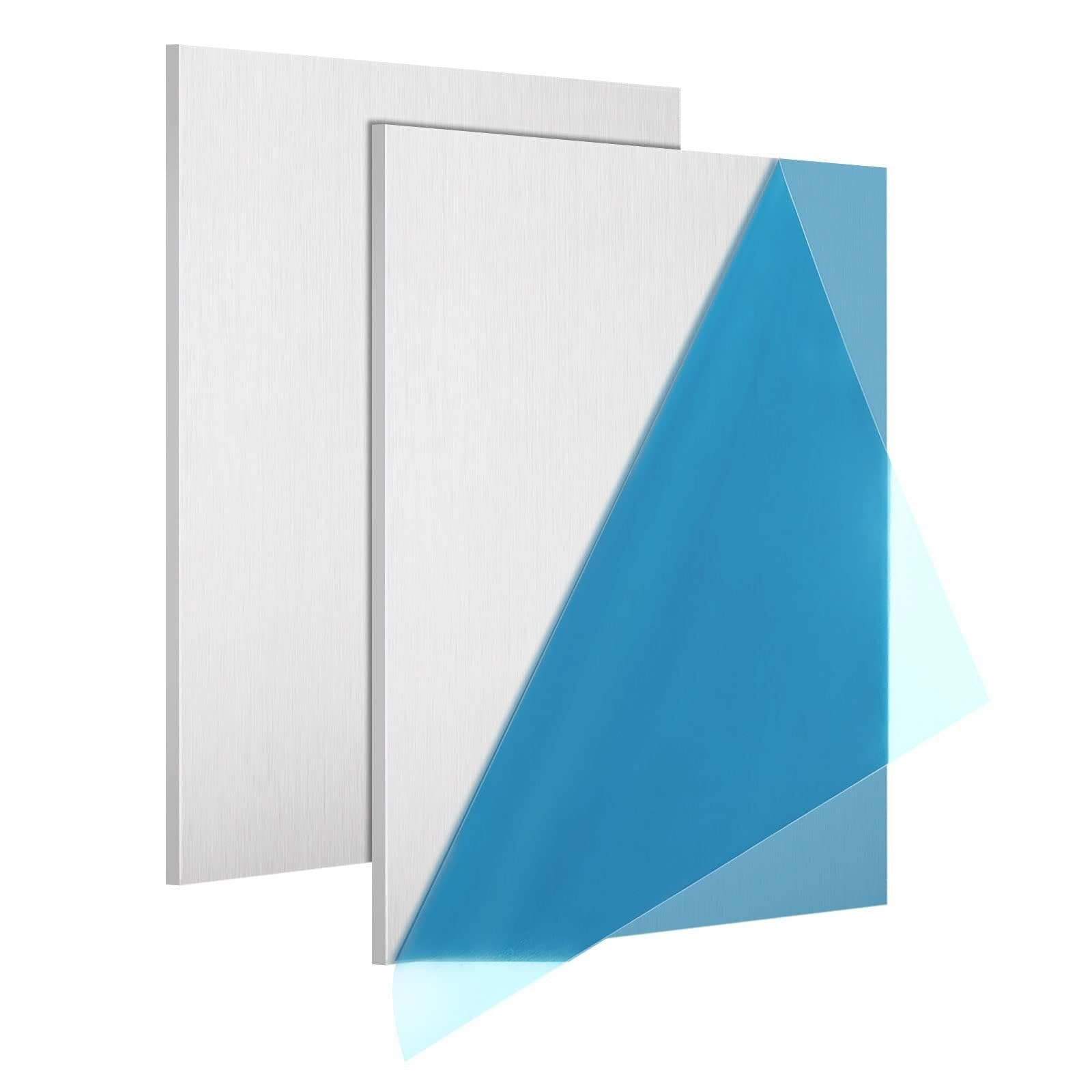 2 Stück 3mm Aluminiumblech 300x200mm 6061 Aluminiumplatte mit Schutzfolie für Schweißen Basteln Industrie