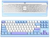 KEEBMONKEY WOBKEY Crush 80 Reboot CNC Aluminum 5-Second Quick-Release Triple-Mode Connectivity Mechanical Keyboard with Superior Acoustics (Pro Blue)