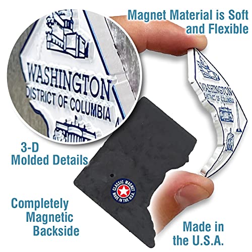 Imán Decorativo Pequeño Mapa Washington D.C. 2.1 x 2.5 in miniatura 3