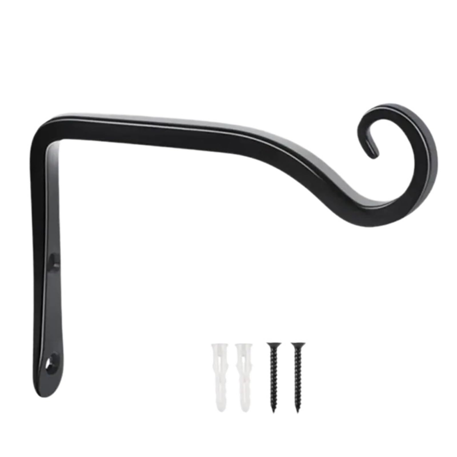 HUWOYG 2 Pcs Outdoor Hanging Plant Stand Flower Pot Hook Wall Planter Hanger Iron Flowerpot with Screws for Plants